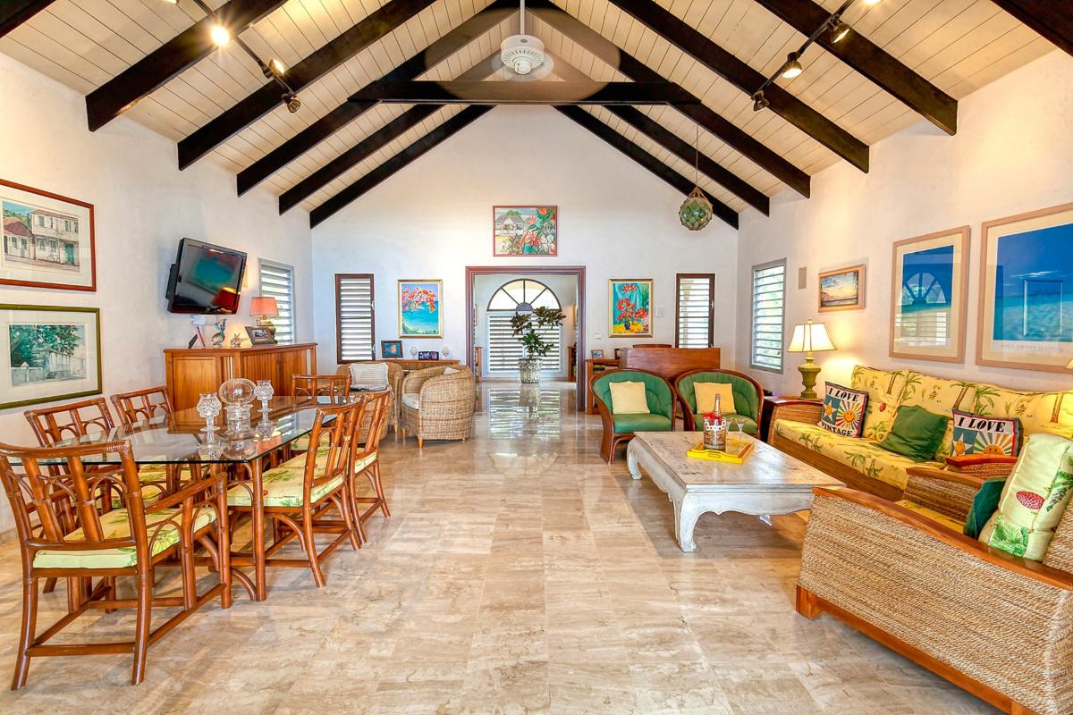 Villa for rent in St Martin - Large living room